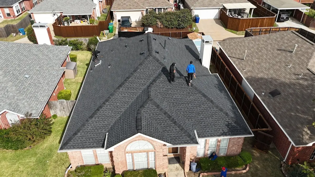 Slate & Tile Roof Repair work in progress on a Niagara property